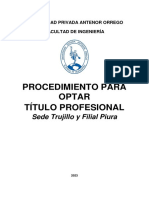 Procedimiento para Titulación - Facultad de Ingeniería