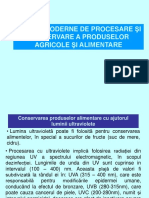 Tehnici Moderne de Procesare ŞI Conservare A Produselor Agricole Şi Alimentare