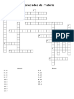 Propriedades Da Matéria - Crossword Labs