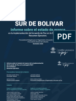 RESUMEN EJECUTIVO SUR DE BOLÍVAR IMPLEMENTACION DE CUERDOS DE PAZ