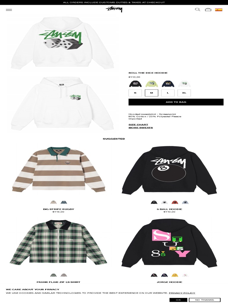 Roll The Dice Hood Stüssy PDF