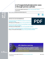 The Effect of Magnetohydrodynamic Nano Fluid Flow Through Porous Cylinder