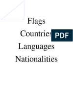 Flags Countries Languages Nationalities