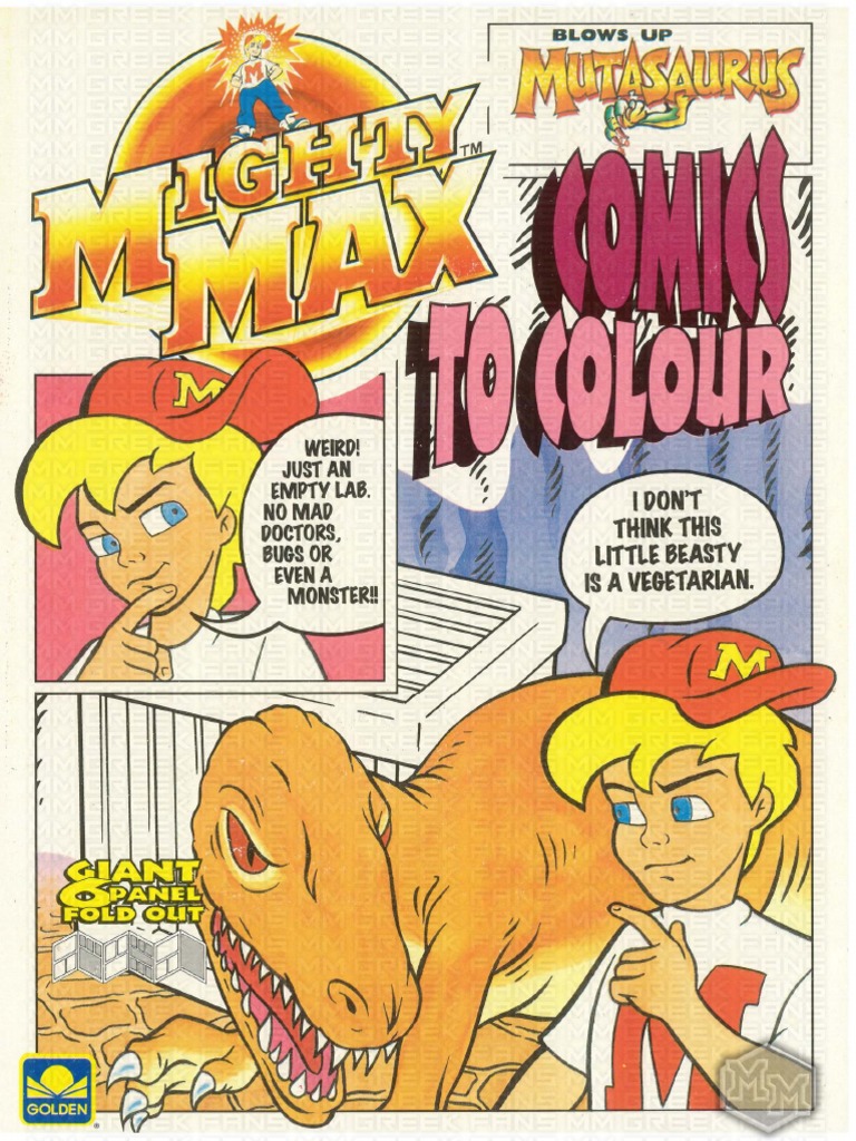 Mighty Max Comics To Colour Blows Up Mutasaurus | PDF