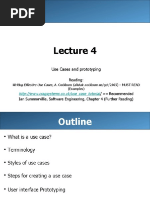 Lecture 04 Usecases