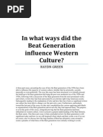 Download In what ways did the Beat Generation influence Western Culture - Haydn Green by Haydn Green SN62560139 doc pdf