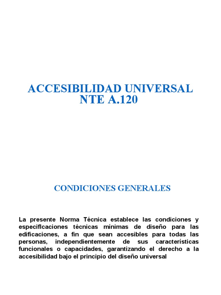 Rne Norma A.120 | PDF