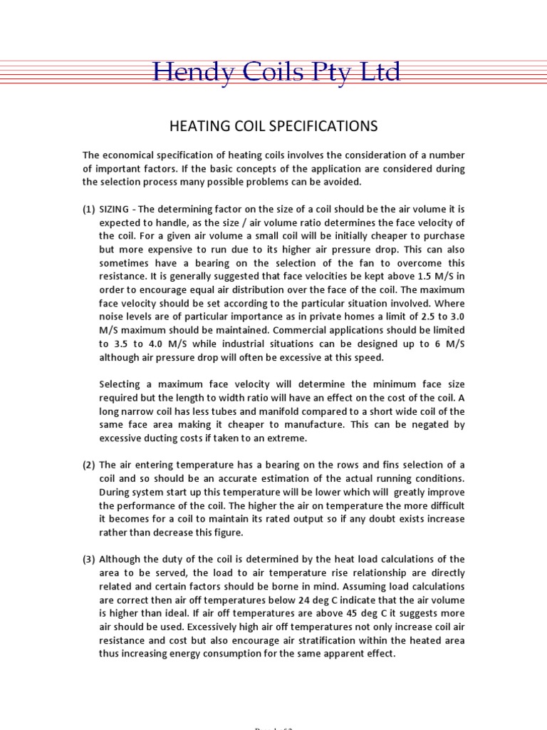 Heating Coil Design PDF Temperature Inductor