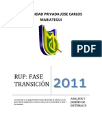 RUP: FASE DE TRANSICION