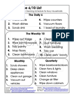 The 6/10 List: Daily and Weekly Cleaning Schedule for Busy Households