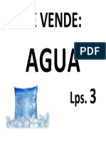 Agua en venta 3 pesos litro