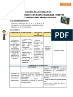 Sesión de Aprendizaje N1 - II Bimestre - 5 Grado