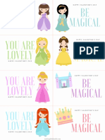 Free Princess Valentines Printables