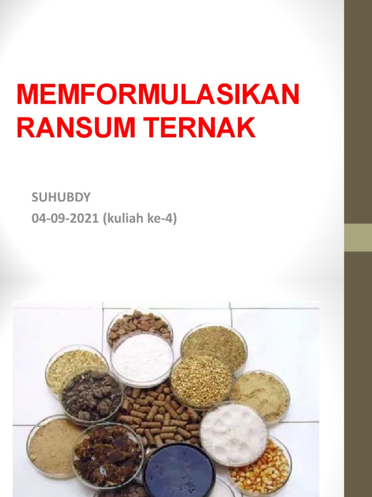 Formulasi Ransum Pakan Ternak | PDF