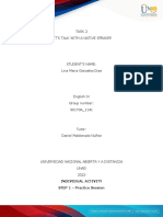 SPEAKING TASK TEMPLATE - Individual