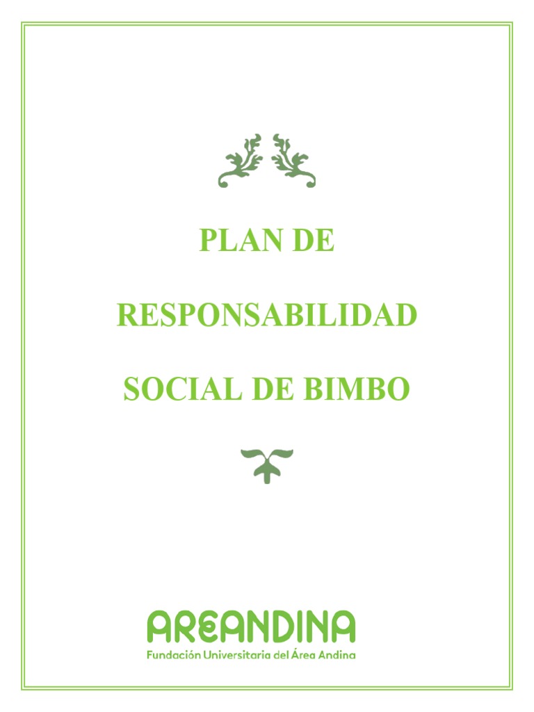 Plan De Responsabilidad Social Pdf Responsabilidad Social