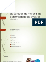 Elaboração de materiais para comunicação de eventos