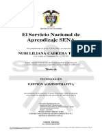 Diploma Sena Liliana Cabrera
