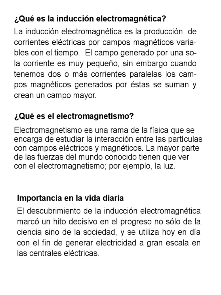 Induccion PDF Inducción electromagnética