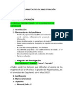 PERFIL DE INVESTIGACION Papanicolaou