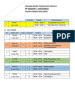 Jadwal Pat Kelas 7 Dan 8 2022 - Edit