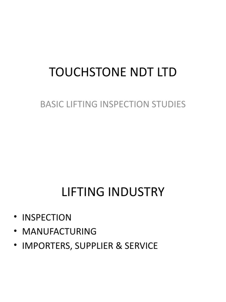 A Comprehensive Guide to Lifting Inspection, Equipment, Standards, Regulations and Career