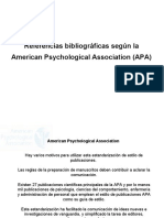 Referencias Bibliográficas Según La American Psychological Association (APA)