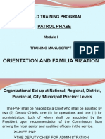 Module 1 PATROL ORIENTATION AND FAMILIARIZATION