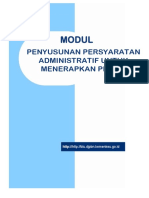 Modul Penyusunan Persyaratan Administratif