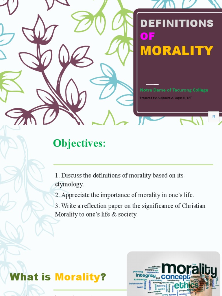 Morality: Definitions and Theories | PDF | Morality | Cognitive Science