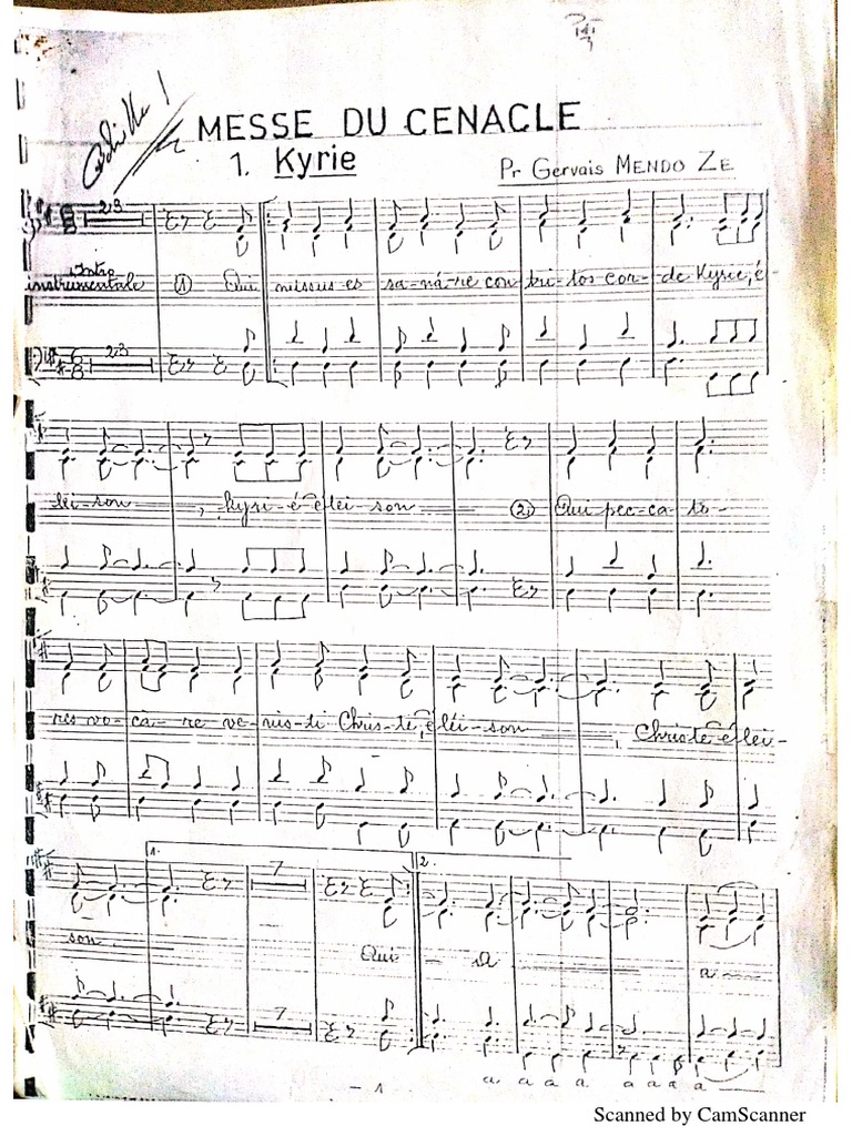 Messe Du Cenacle Pdf