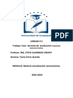 Caso Gerente de Produccion Tania Cirino