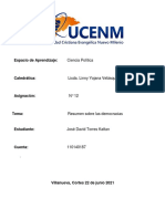 Espacio de Aprendizaje: Ciencia Política: Resumen Sobre Las Democracias