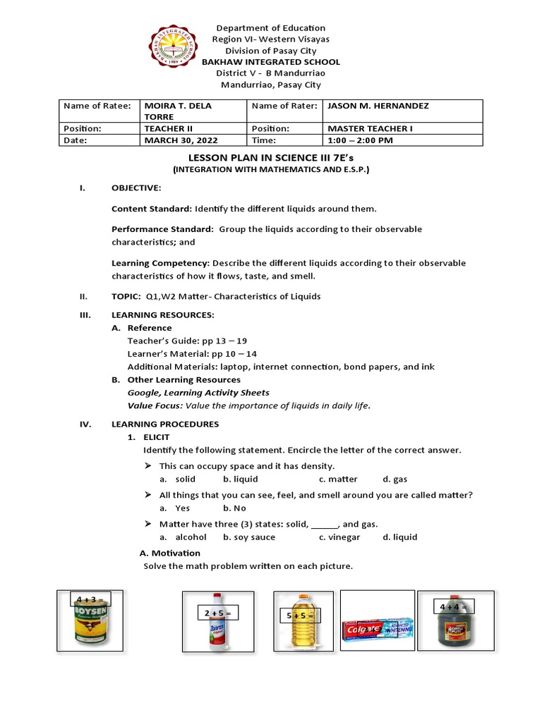 Cot1 Science Pdf Taste Learning
