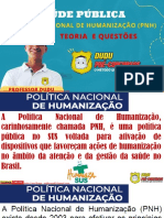 Política Nacional de Humanização (PNH) - Teoria e Questões