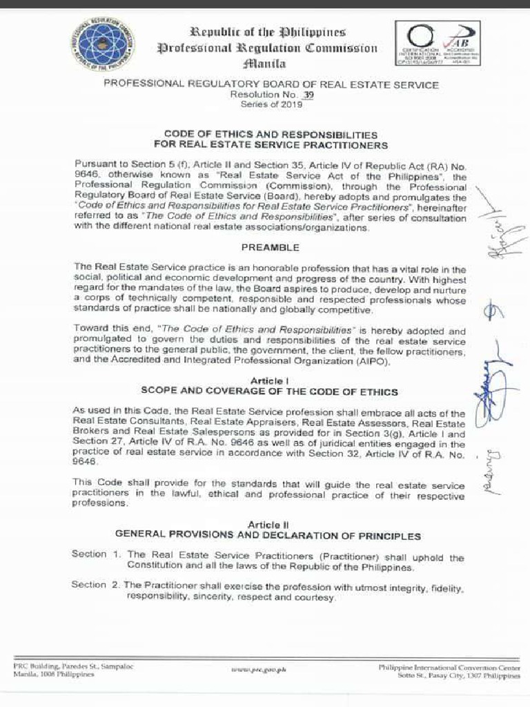 RESA Code of Ethics | PDF