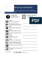 Project Checkup Checklist