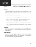 Tutorial 4. Modeling Unsteady Compressible Flow