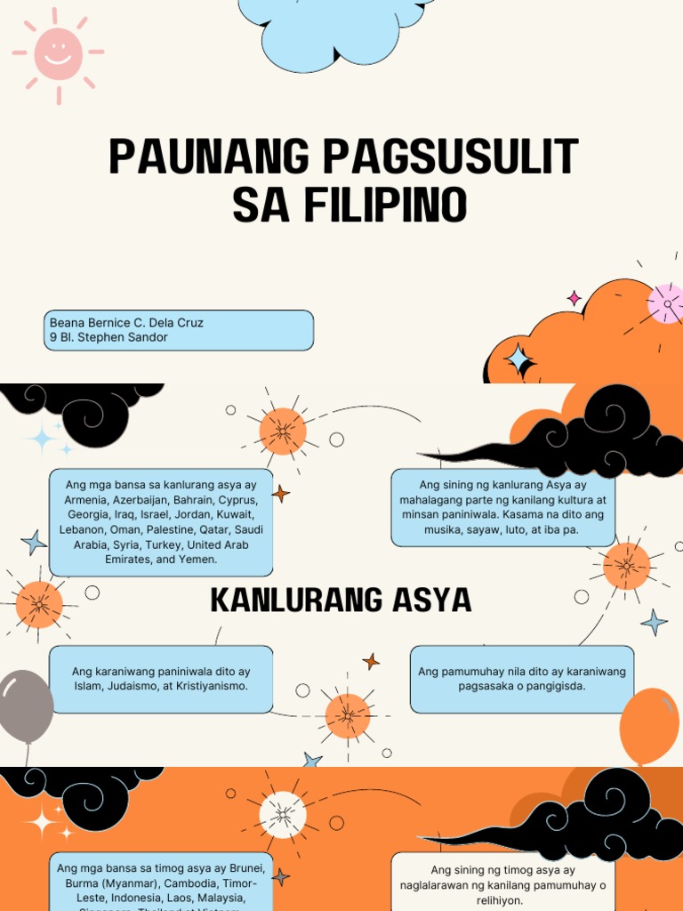 9BSS Dela Cruz, Beana Bernice C. Paunang Pagsusulit PDF
