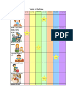 Tabla de Tareas Rutinas