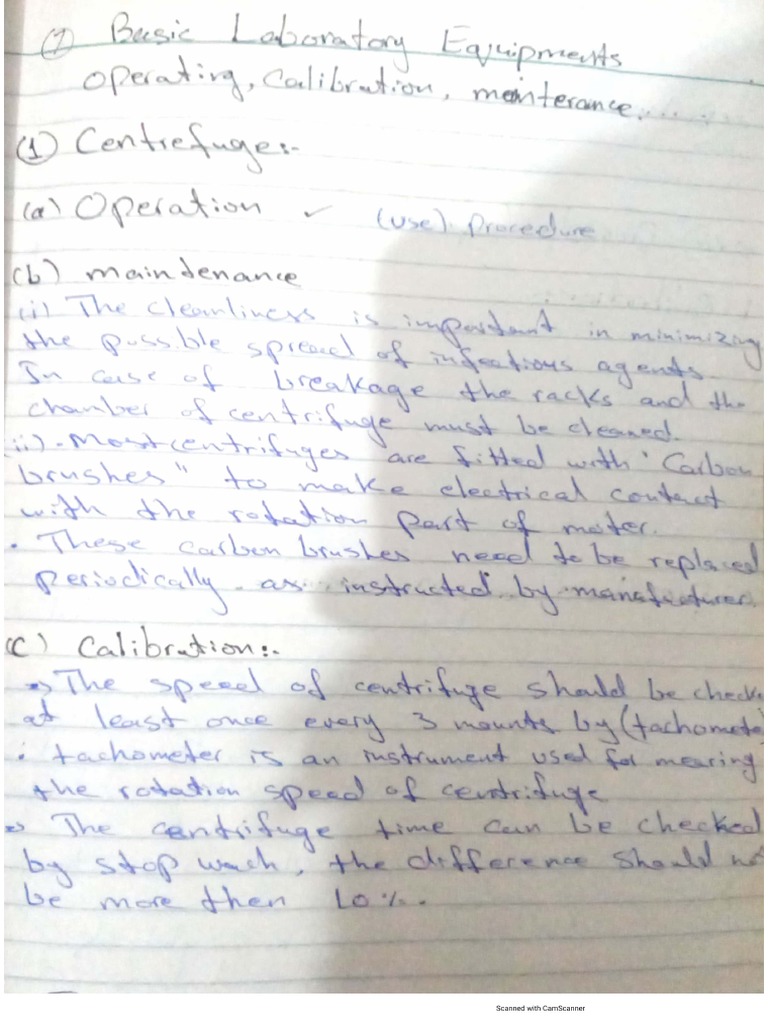 Basic Lab Equipments FSc. MLT Notes PDF