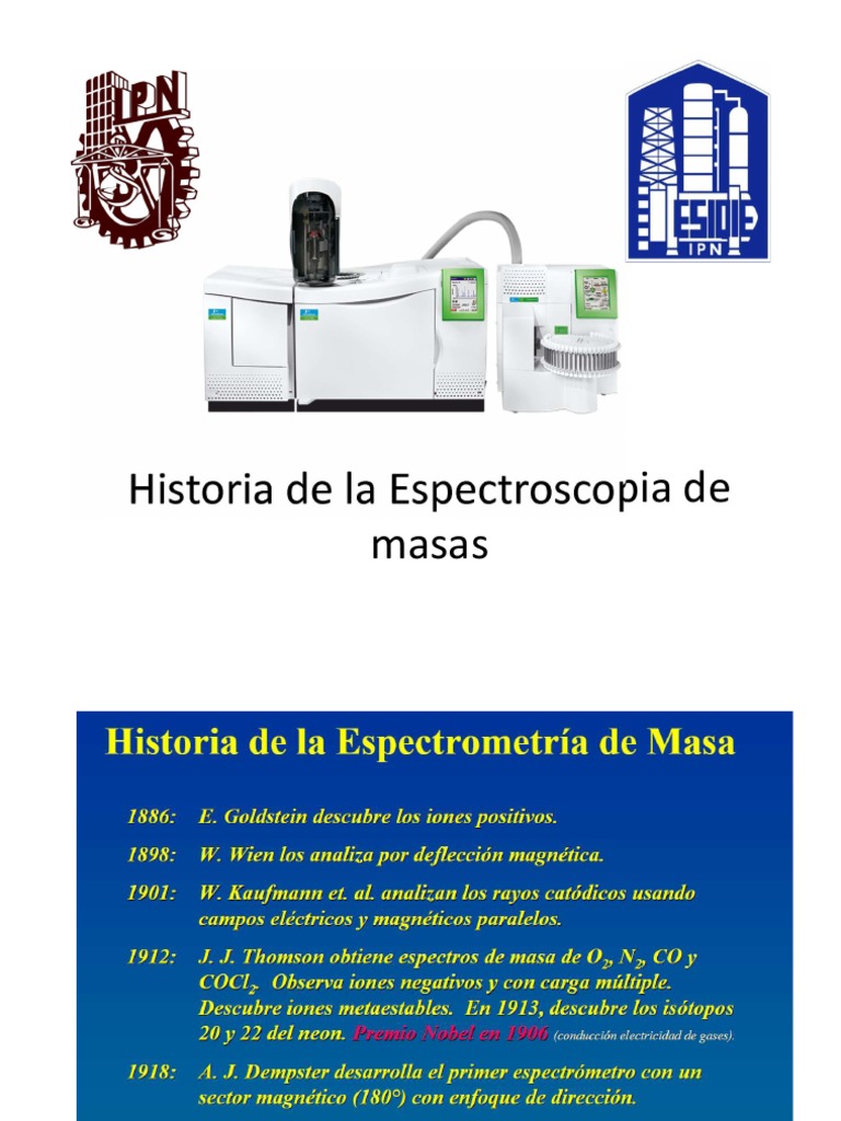 Historia de la Espectroscopia de Masas | PDF | Electrón | Relámpago