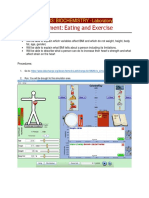 Experiment 10 - Eating and Exercise