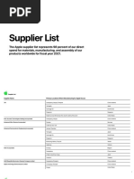 Apple FY21 Supplier List