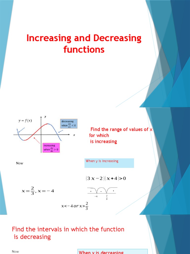 Chapter8.1Increasing and Decreasing Functions | PDF