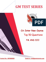 CA Inter FM-ECO Top 50 Question May 2021