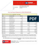 Kotak Mahindra Bank loan statement for Mary Joseph