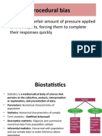 Procedural bias in statistics