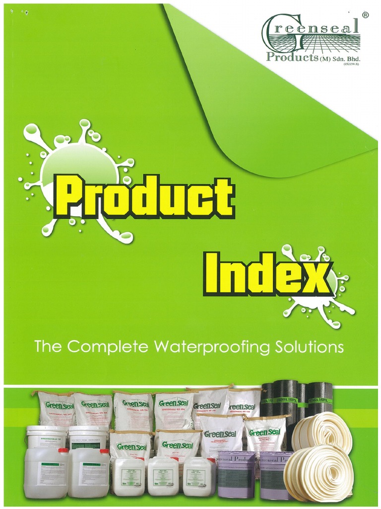 Greenseal Product Catalogue | PDF