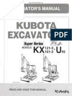 Kubota KX121-3 Operator's Manual